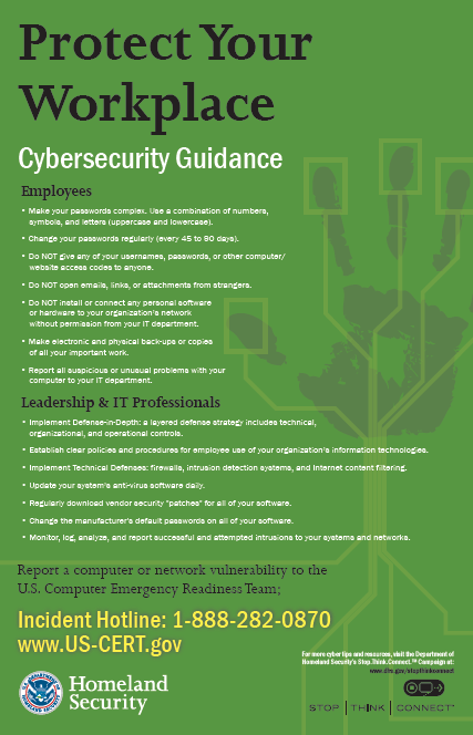 CERT Cyber Security Guidance for Workers