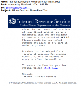 Phishing tax scam